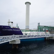 The Northern Lights terminal where the CO₂  is received by ship ready for storage.