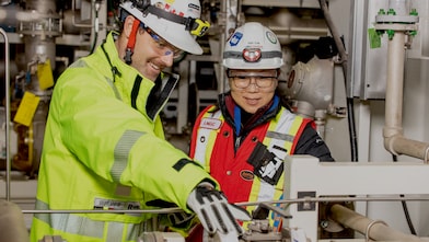 Process engineer, Rena Feng, at the LNG Canada facility.