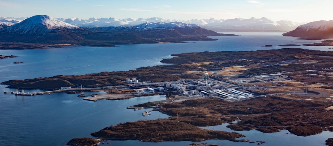The Nyhamna gas processing facility, which processes gas from the Ormen Lange field in the Norwegian Sea.