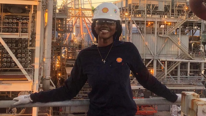 Geena working offshore in the USA