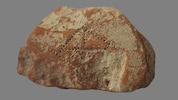 The edge of a large storage jug, one of the artefacts  found during the excavation.