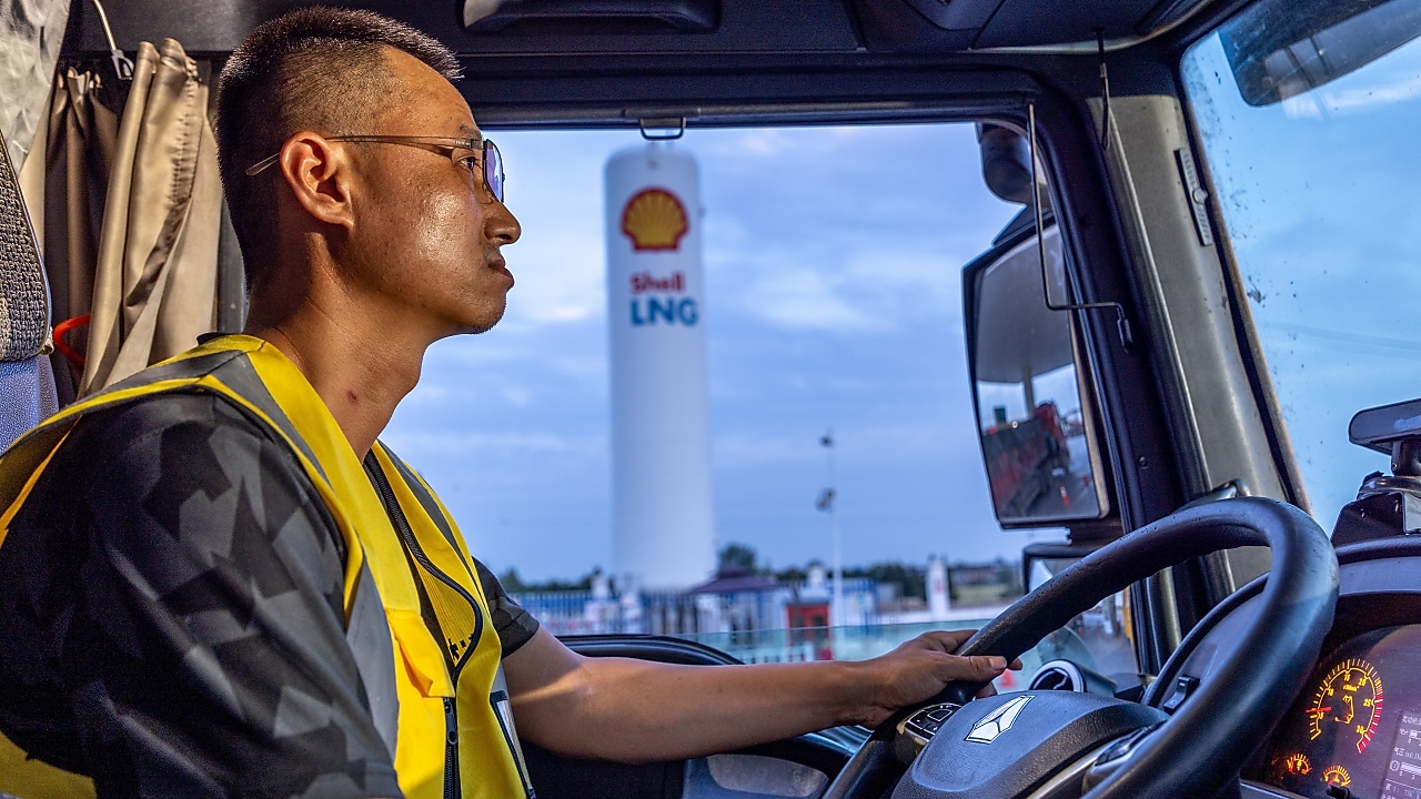 Shell fleet driver in cabin