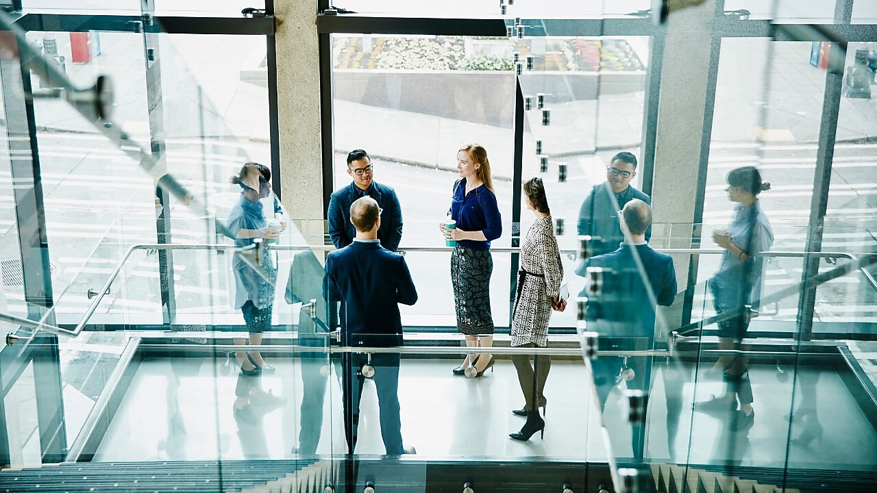 Group of people discussing