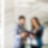 Man and women having discussion in a modern office