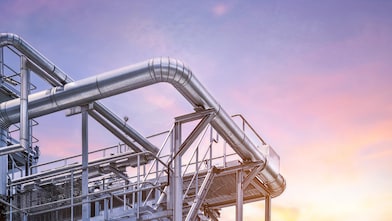 Industrial plant infrastructure supporting atmospheric carbon removal technology.