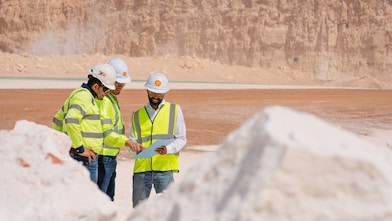 Shell Lubricants Technical experts at work with Shell’s joint venture partner, Cemex, at Cemex cement plant in Assiut, Egypt