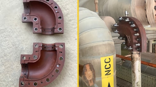 3D printed clamp installed at a Shell site