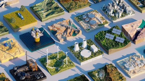 3D model of sectors using Shell hydrogen