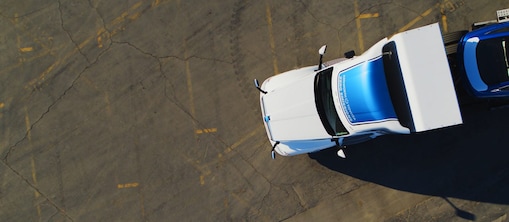 Birdseye view over a truck