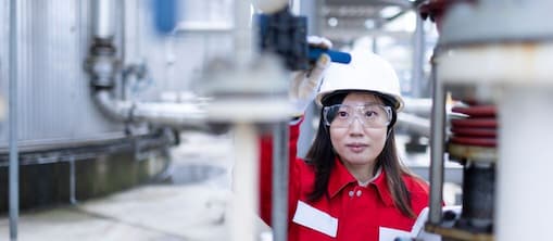 Engineer pulling lever