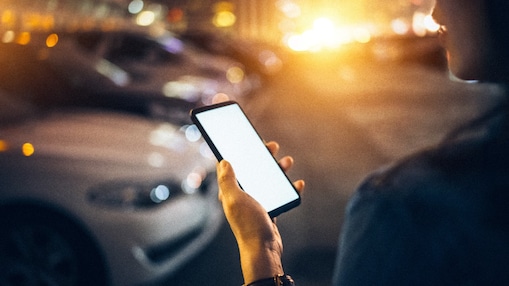 A person looking at smartphone