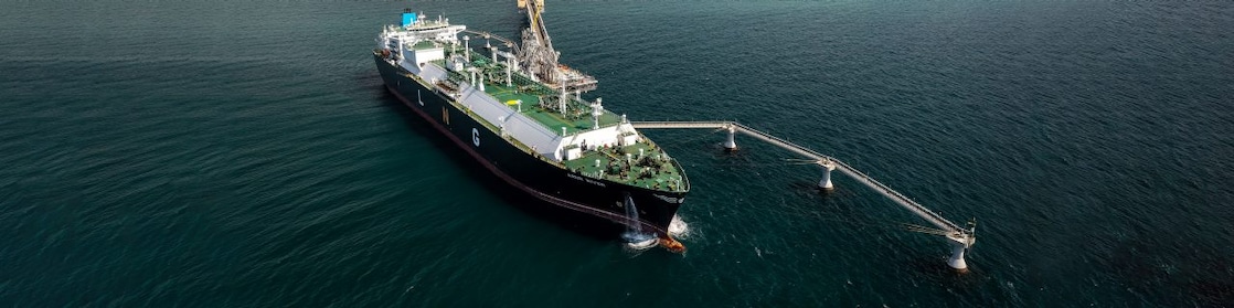 an LNG tanker in Oman