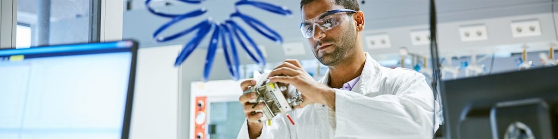 The role technology plays - Man in a laboratory