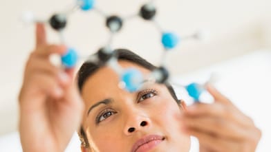 women observing a hexagon