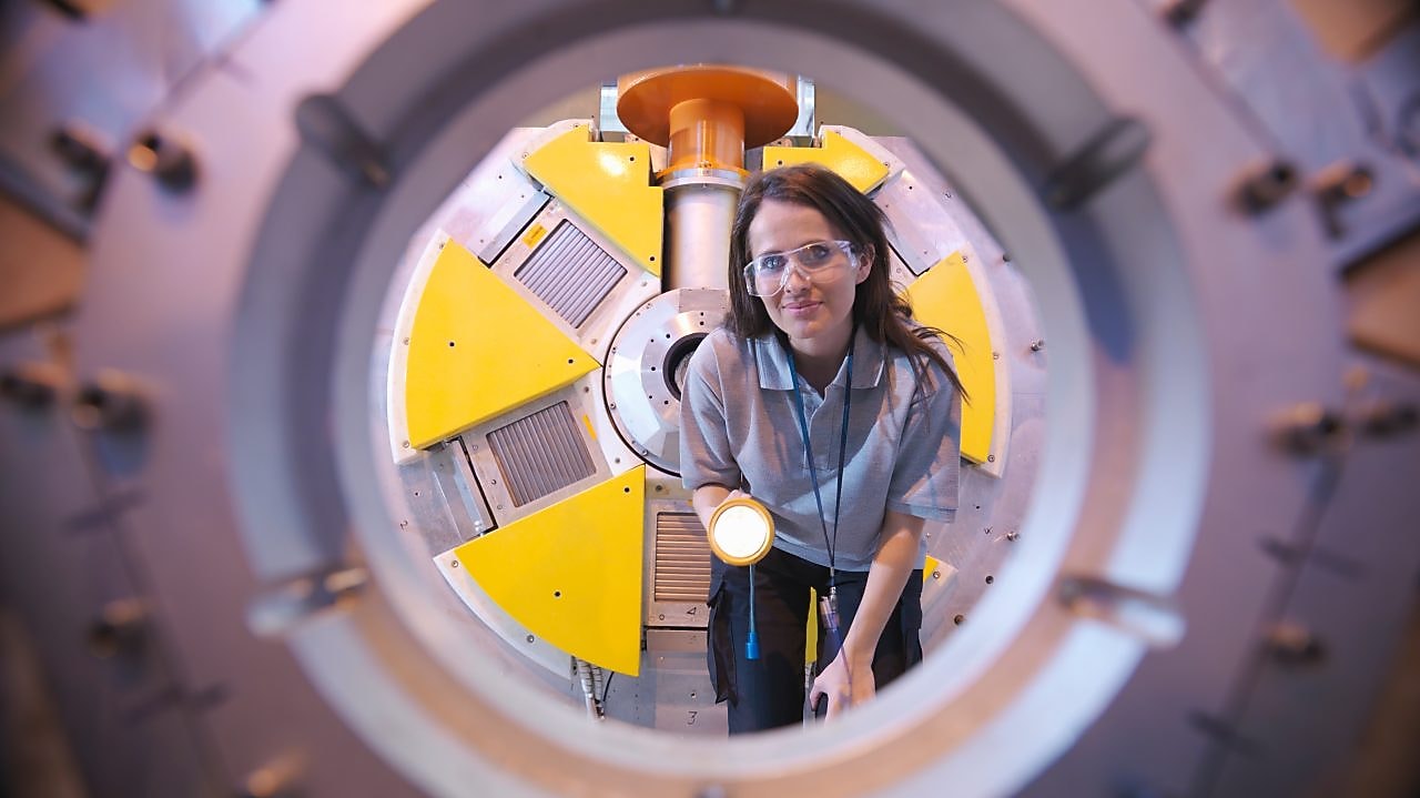 Women inspecting equipement