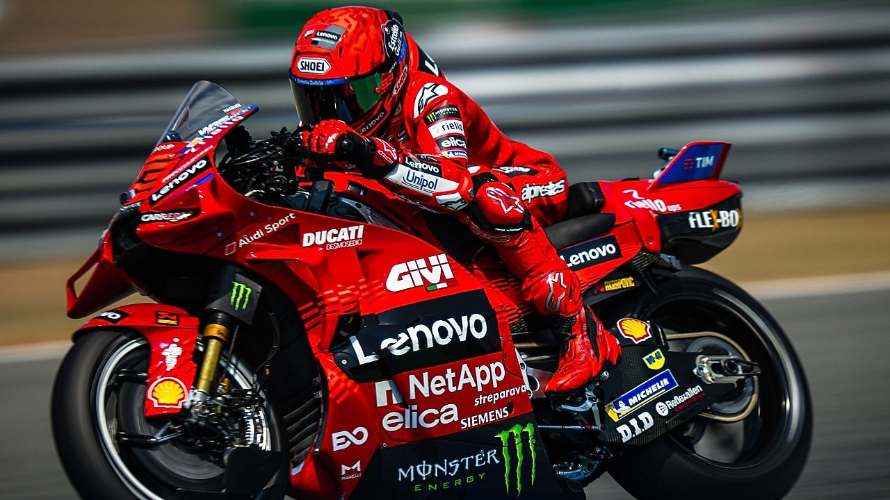 Ducati corse racing bike on racetrack
