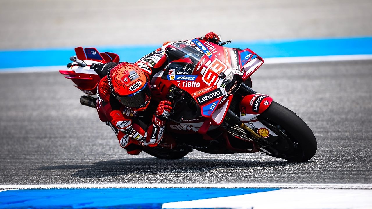 Ducati corse racing bike on racetrack