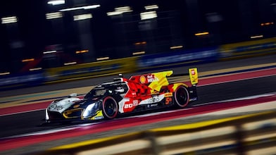 BMW WEC race car on racetrack