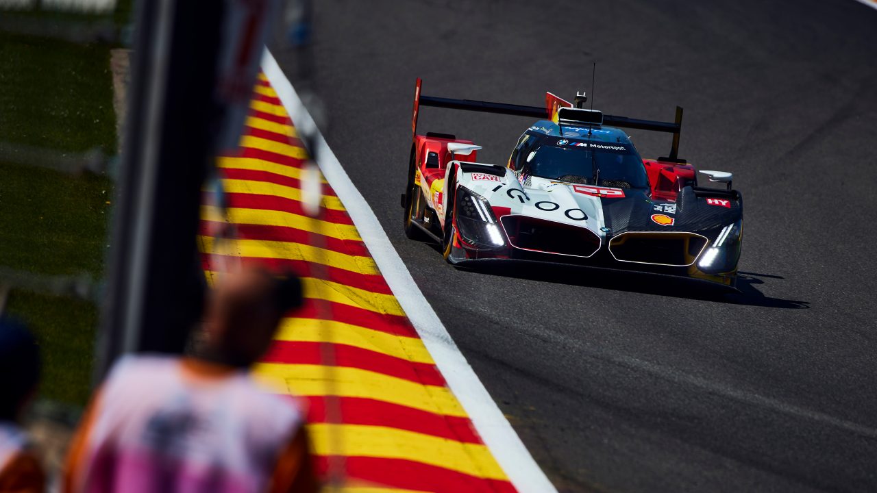 BMW WEC race car out on track at WEC Spa 2025
