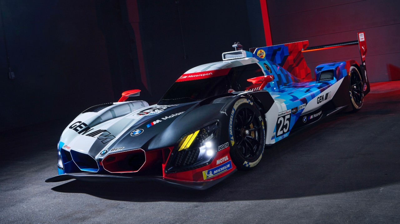 The BMW M Motorsport IMSA team celebrating their race win at the IMSA Daytona 2025