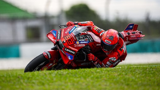 Ducati motorcycle on track