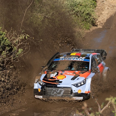 Hyundai WRC car at WRC Rally Kenya 2025