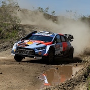 Hyundai WRC car at WRC Rally Sweden 2025