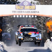 Hyundai WRC car at WRC Rally Sweden 2025
