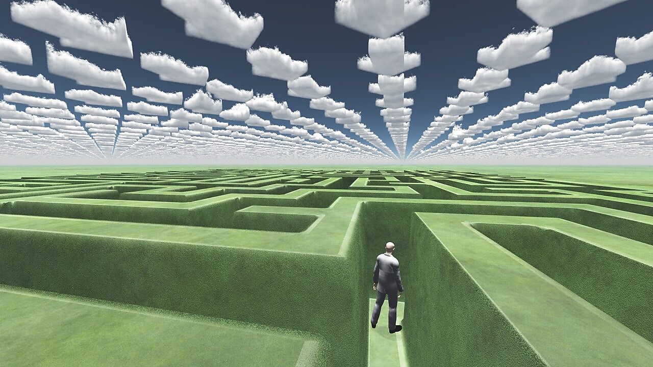 man in a maze
