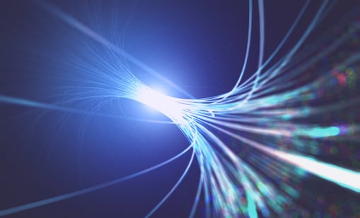 Optical fibre connection to electrolyser