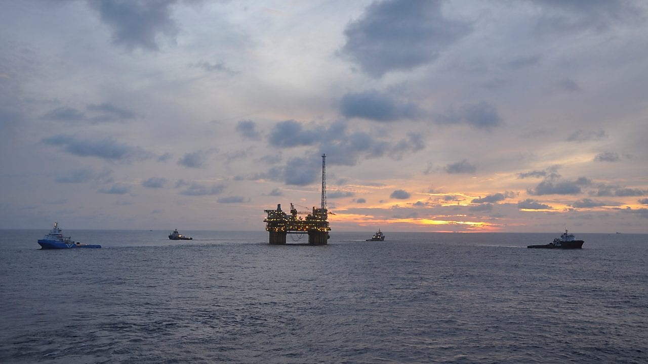 Offshore deep-water floating platform in the Gulf of Mexico
