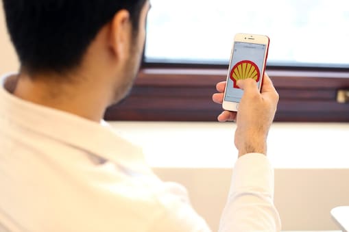 A person looking at smartphone