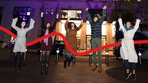 People jumping in joy