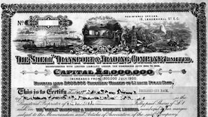 Shell Transport and Trading Company share certificate