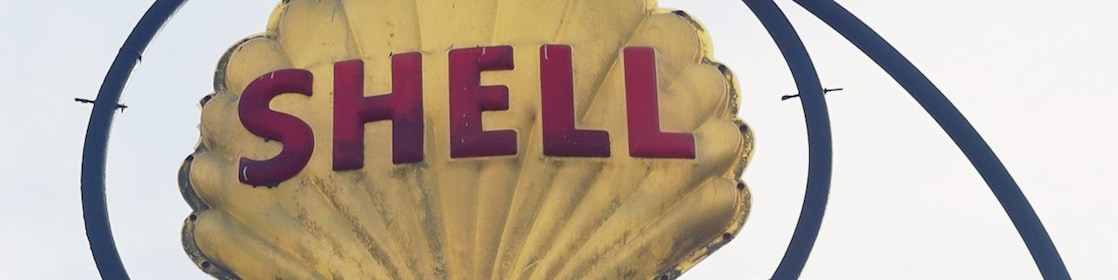 Shell Pecten hanging signage