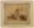 Horse pulling a cart and two people