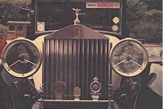 Front of a vintage Rolls-Royce