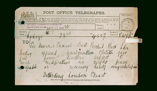 Colour photo of original telegraph