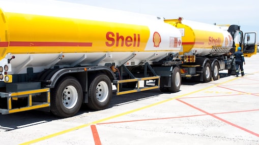 A tanker at one of Shell's distribution depots