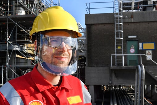 Engineer smiling